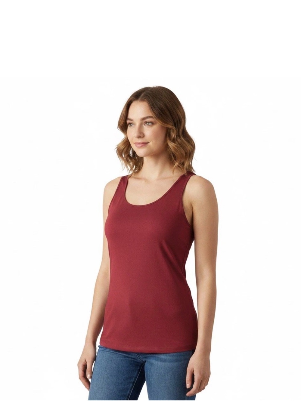 NWT Cozy Earth Women’s Bamboo Stretch Knit Tank In Pomegranate XL